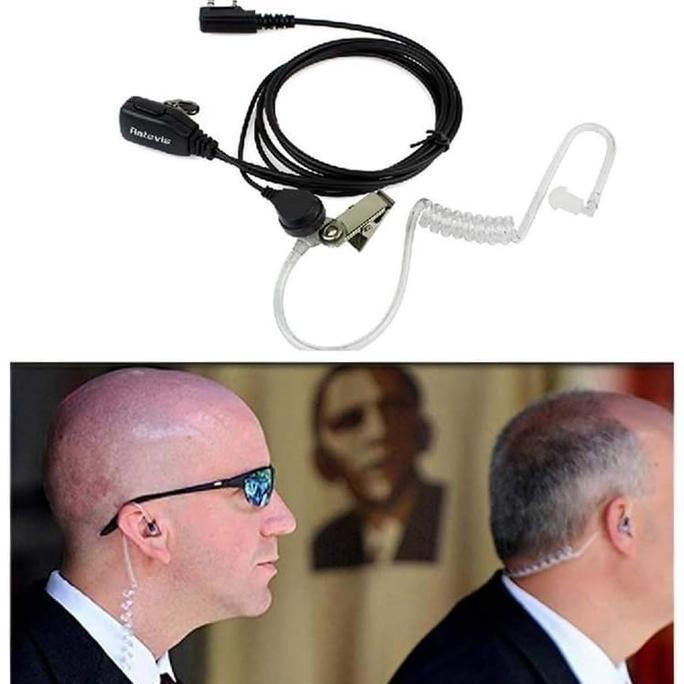 MELAKASA Headset FBI Earphone HT Spiral Tube Hetset Polisi Paspampres Militer Detektif Security Radi