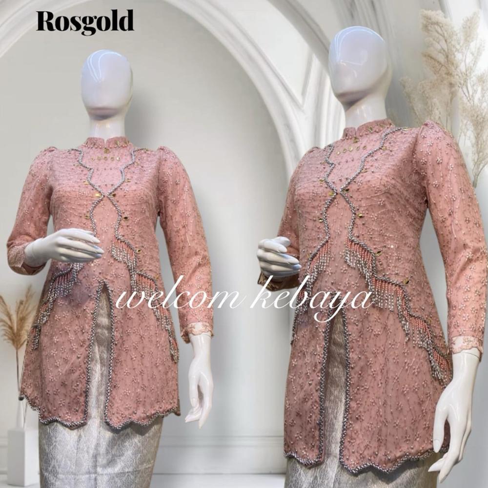 Free Ongkir Kebaya Maramell Glamor Modern Bahan Tille Spengle Full Payet Premium Mewah / Kebaya Glam