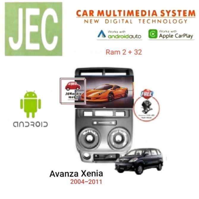 Head Unit Android JEC 9 Inch OEM Avanza Xenia Lama 2004 Up + Kamera