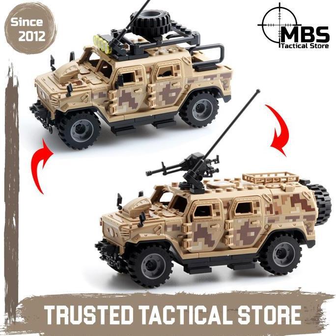 Bidushopseller71 - Nortac Mainan Mobil Tentara Model Kit Lego Mobil Tentara Anak Mobil Perang Bukan 