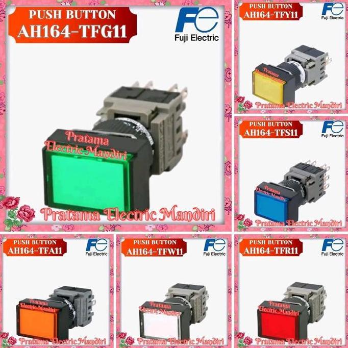 Murah Fuji Electric Push Button Tombol Tekan 16Mm Ah164-Tfr11 Red Merah | Ah164-Tfy11 Yellow Kuning 