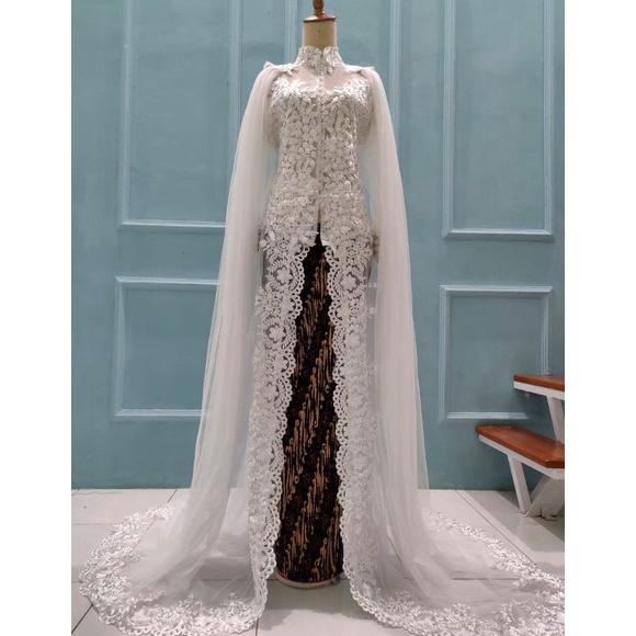 Free Ongkir Gaun Pengantin Ekor Panjang/Gaun Pengantin Kancing Depan/Gaun Busui/Gaun Pengantin Wanit