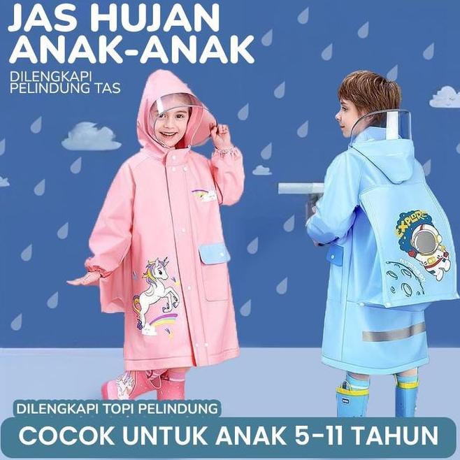 Jas Hujan Anakmantel Anak Hoodie Anak Laki Laki Dan Perempuan Ponco Dengan Topi Extra Jas Hujan Anak