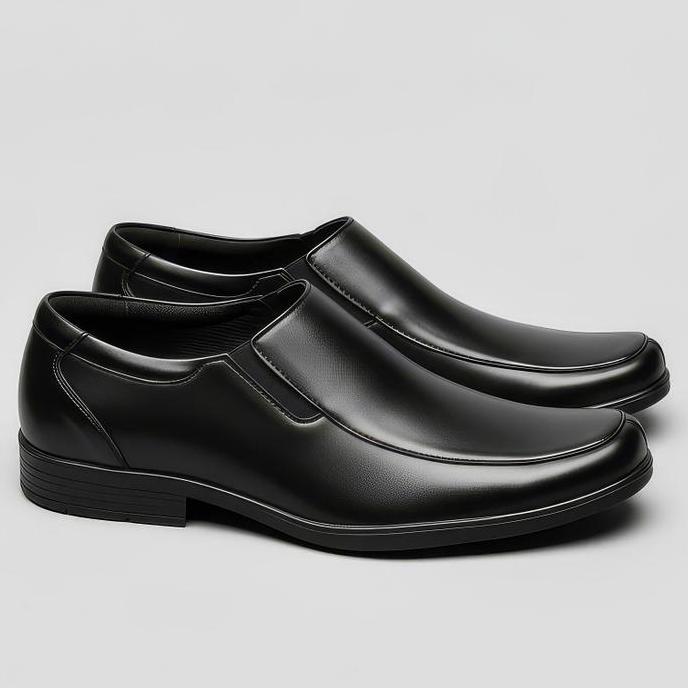 PAULMAY - Sepatu Formal Pria Milan 78 Shoes Pantofel Hitam Kerja Karet