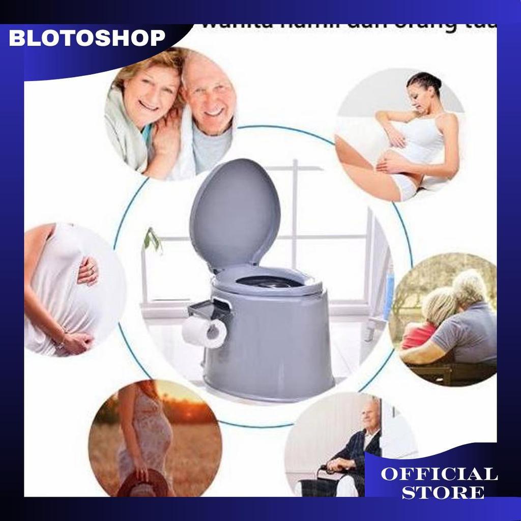 Closet Toilet Duduk Portable + Ember Untuk Lansia & Ibu Hamil - Toilet Duduk Lansia Portable Serbagu