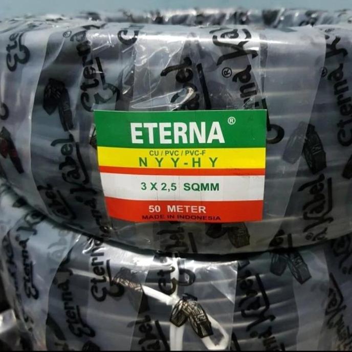 Sale Kabel Nyyhy 3X2.5 Mm Eterna Kabel Listrik Serabut 3 X 2.5 Hitam Roll