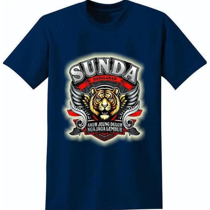 Kaos Sunda Atasan Gambar Kata-Kata Oblong Cowok Dewasa Lengan Pendek Distro Katun Lembut Baju Distro