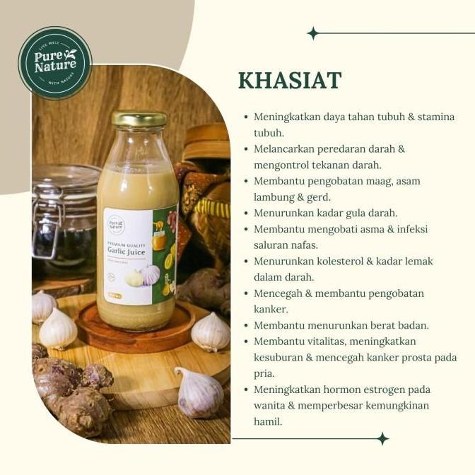 [3 Botol] PureNature Jus Bawang Putih Tunggal Ampuh Berkhasiat TB