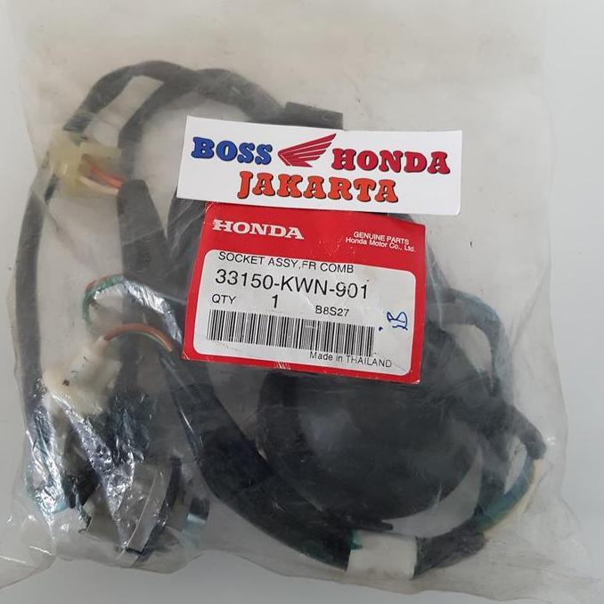 SPAREPART PCX : 33150-KWN-901 SOCKET LAMPU DEPAN / FITTING LAMPU DEPAN PCX 125 BOHLAM, PCX 150 BOHLA
