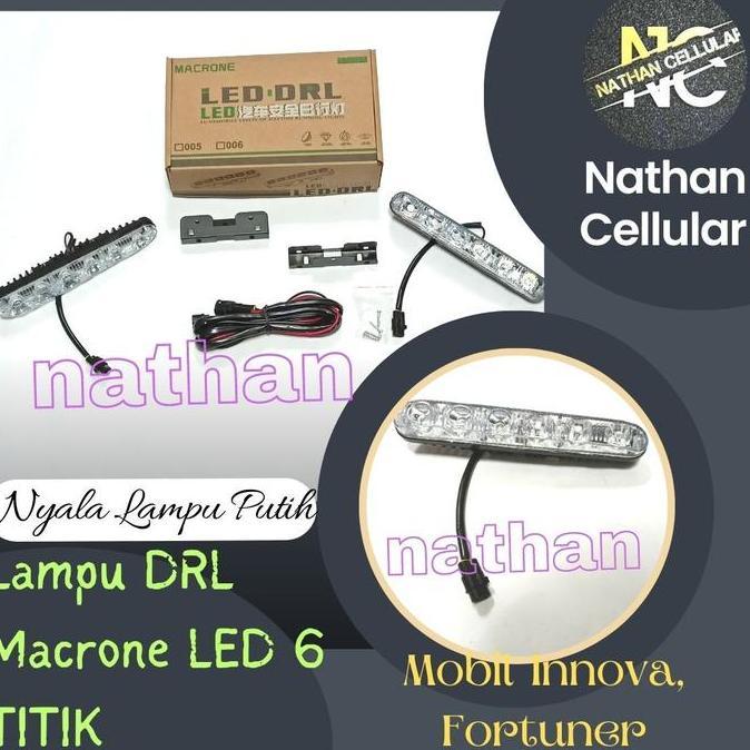 Promo Lampu Led DRL Mobil Innova Fortuner 6 Titik LED Lampu Macrone Diskon