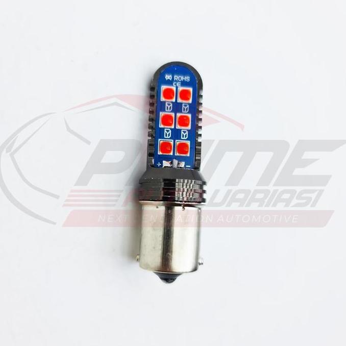 Promo ROHS - Led Super Bright 1156 3030 12SMD NO FLASH RED/MERAH - 1 BUAH Diskon