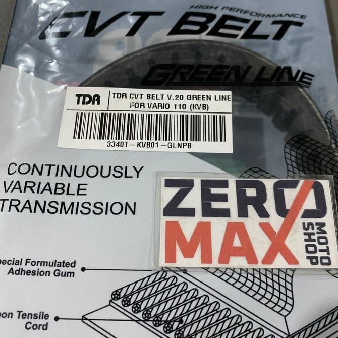 Vbelt V-Belt Fanbelt Vanbelt CVT TDR Green Line Vario 110 Karbu KVB