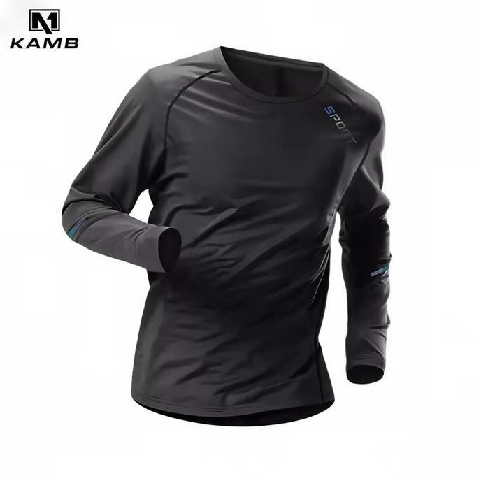 Kamb Kaos Lengan Panjang Olahraga Pria Sport