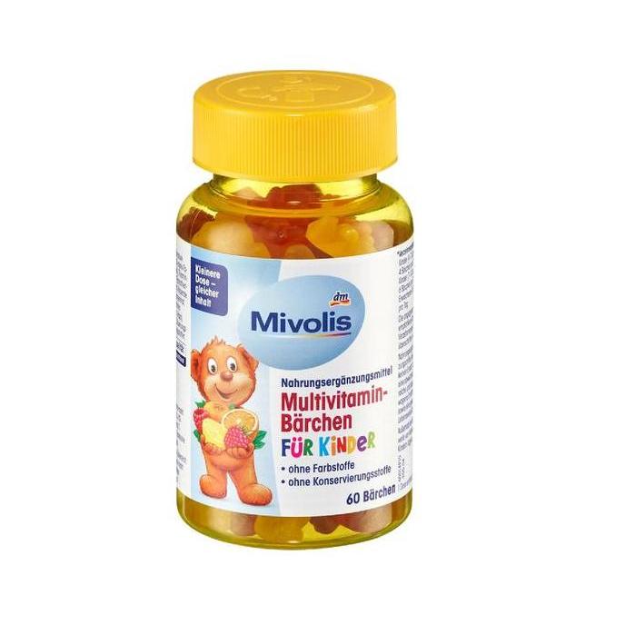 Mivolis Multivitamin-Brchen fr Kinder Fruchtgummis, 60st 120 g | Multivitamin Fruit gummy untuk Anak