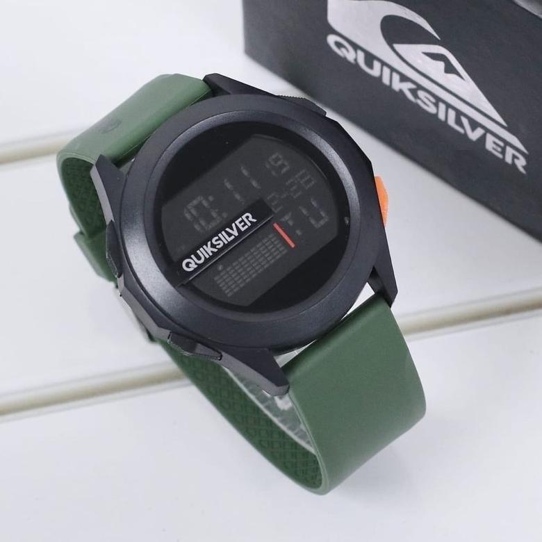 limited jam tangan pria digital quiksilver drone strap rubber