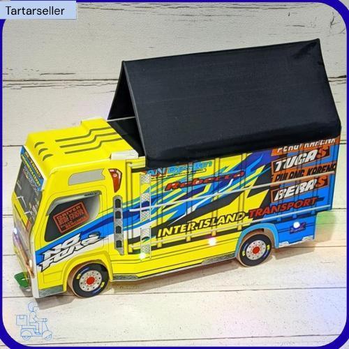 Mainan Miniatur Truk Oleng Roda Kayu Bisa Belok Dijamin Bagus