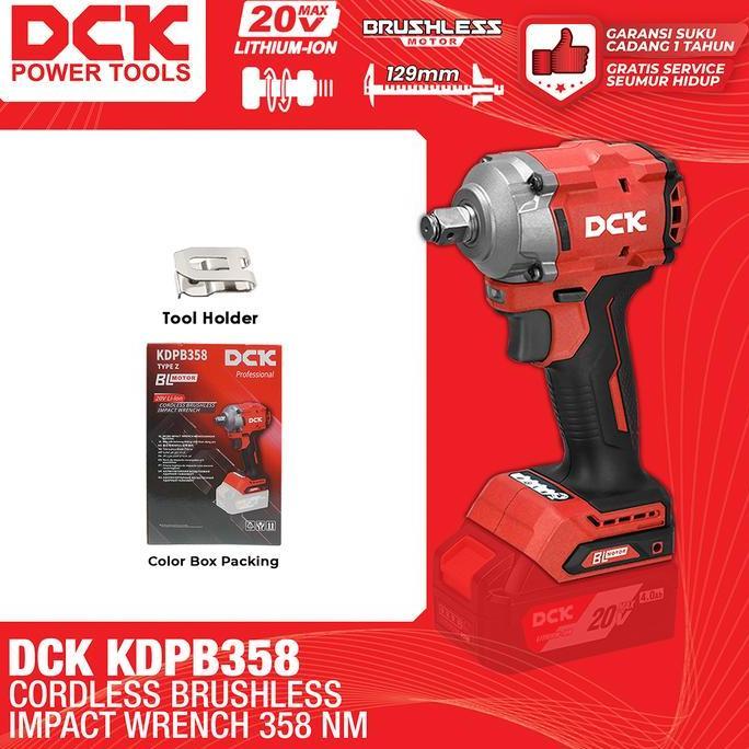 Murah Dck Kdpb358 Cordless Brushless Impact Wrench 358Nm