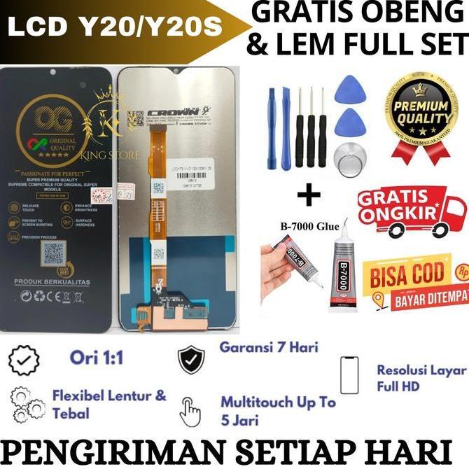 NEW LCD TOUCHSCREEN Y20 / Y20S ORIGINAL FREE OBENG DAN LEM / LCD Y20 OG SUPER ORI