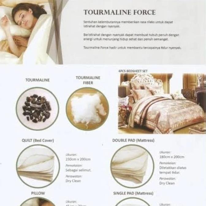 PROMO CUCI GUDANG 2025  : BED COVER SELIMUT KESEHATAN BATU TOURMALINE 230cm X 200cm QUILT HOTEL LUXU