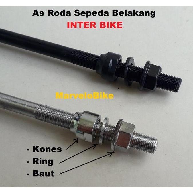 As Sepeda Roda Belakang Panjang 19cm As Roda Sepeda MTB Seli BMX Fixie