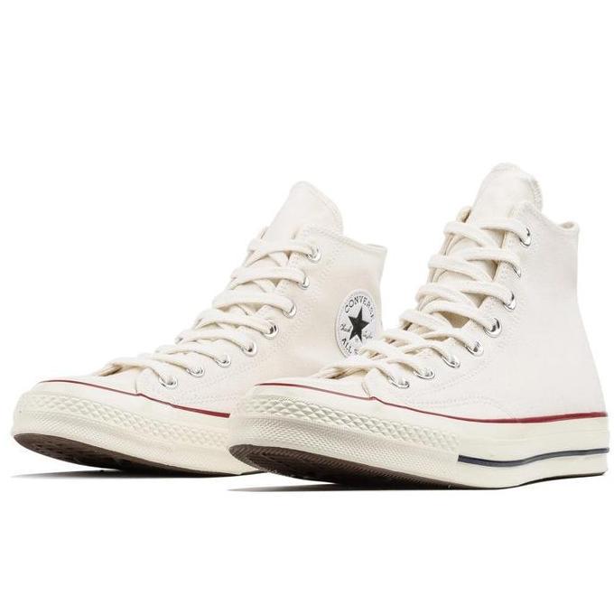 New Sepatu Sneakers Casual Unisex Converse Chuck 70 HI Parchment Egret - 162053C
