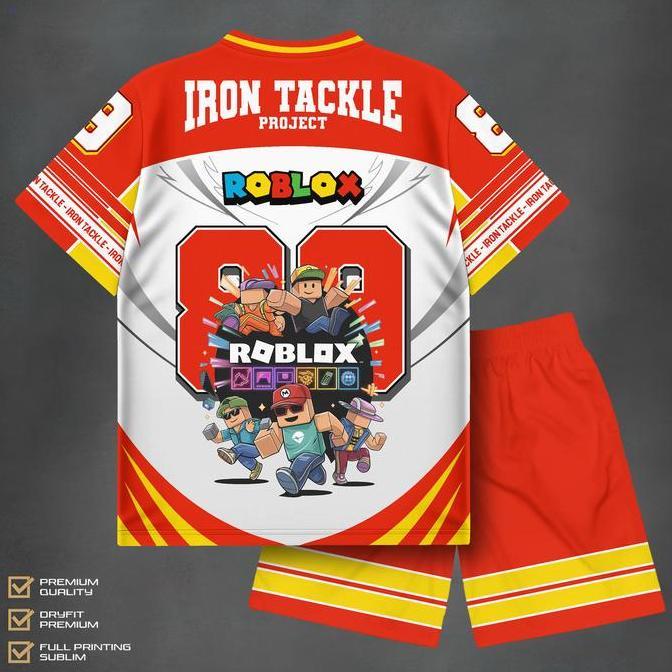 Setelan Jersey Anak Roblox 89 Merah Terbaru | Baju Anak Laki-Laki Keren | Baju Anak Laki-Laki Roblox