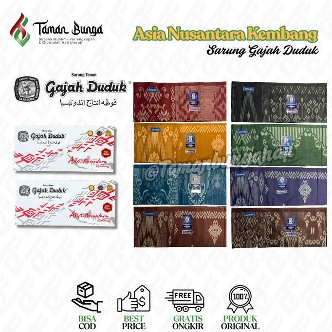 SARUNG GAJAH DUDUK NUSANTARA KEMBANG / SARUNG GAJAH DUDUK / SARUNG GROSIR & ECERAN