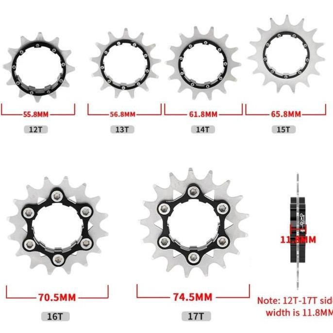 Muqzi COG Single Speed Adaptor Gear Single Speed Sepeda BMX Fixie MTB