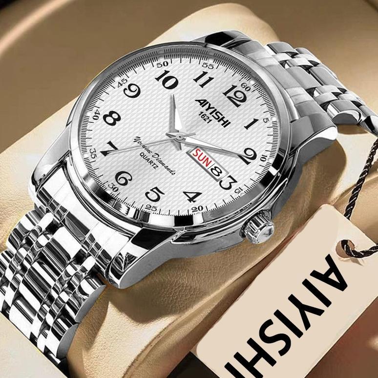 termurah aiyishi jam tangan pria anti air original stainless steel chrono aktif cowok luminous kalen