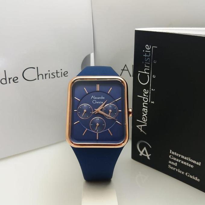 Jam Tangan Wanita Alexandre Christie AC2744 AC 2744 Biru Original