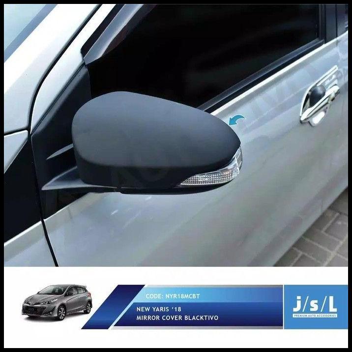 TERBARU COVER SPION / MIRROR COVER TOYOTA ALL NEW YARIS TRD 2018 HITAM DOFF JSL BLACKTIVO 