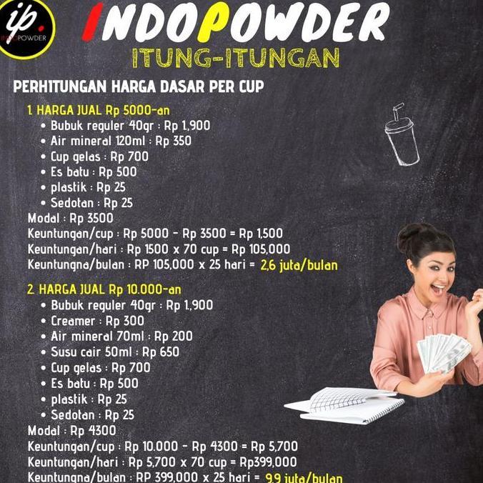 Toneoo- Indopowder - Bubuk Minuman Nyoklat Klasik /Coklat Klasik 1Kg Untuk Cafe, Waralaba Dan Usaha 