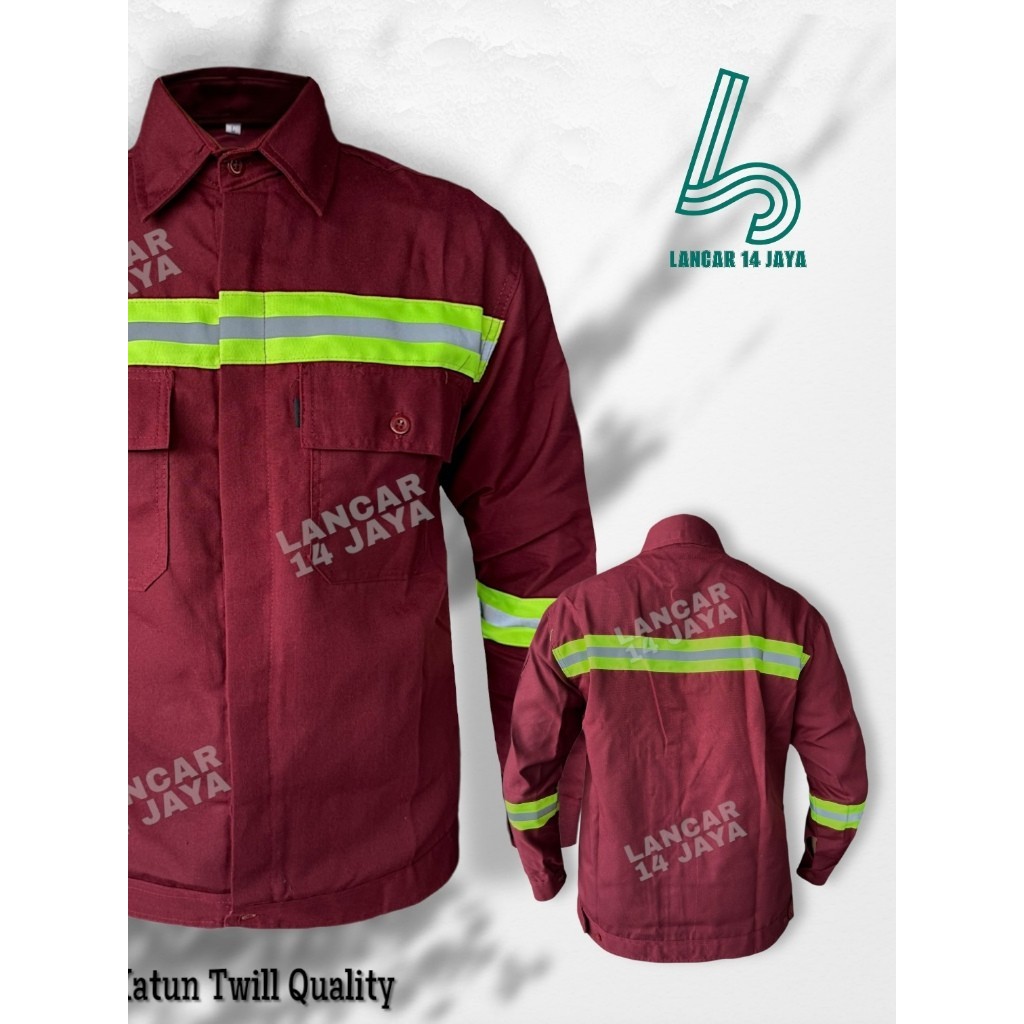 Kemeja Safety / Baju Safety Lengan Panjang / Baju Proyek Lengan Panjang / Wearpack Safety Atasan / W