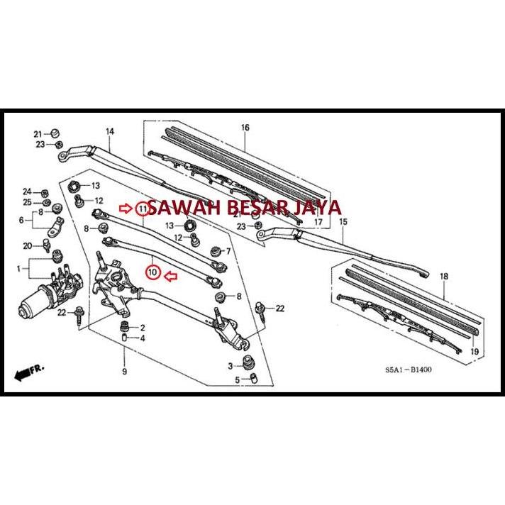 GRATIS ONGKIR ROD UNIT A B - BUSH LINK STANG BESI WIPER WIFER DEPAN HONDA CIVIC ES CENTURY VTI VTIS 