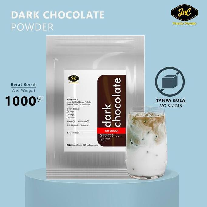 Toneoo- Jnc Dark Chocolate Tanpa Gula 1 Kg / Bubuk Minuman Dark Coklat