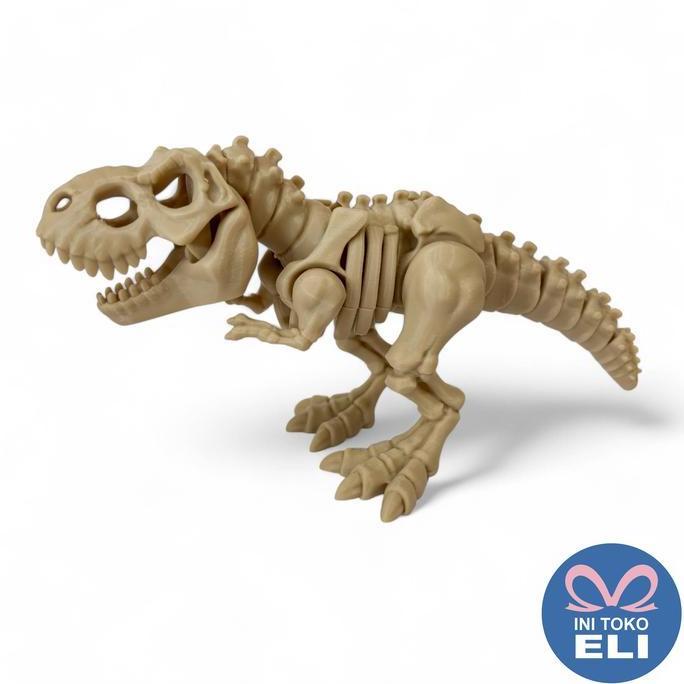 Mainan Anak Dino Dinosaurus T-Rex Triceratops Spinosaurus Fosil Reptil Artikulasi Realistis