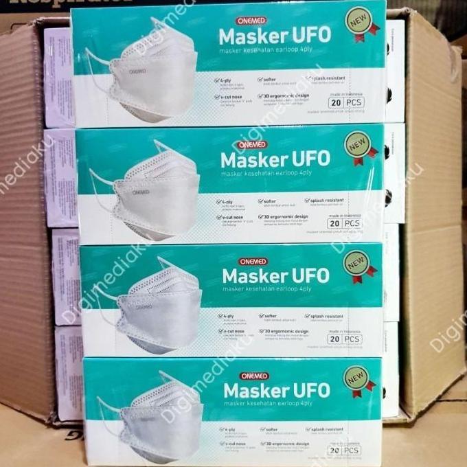 Masker Ufo Hijau Onemed Kf94 Model Pokana Forest Green Masker Medis