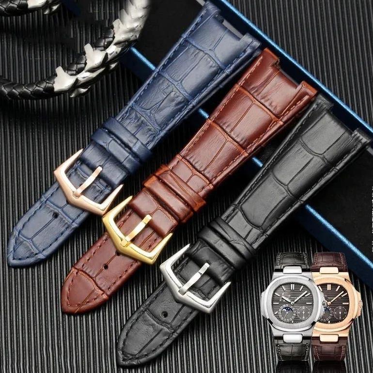 Tali Jam Tangan Patek Philippe Nautilus Strap Watch Patek Philippe Nautilus Kulit Strap Tali Jam Tan