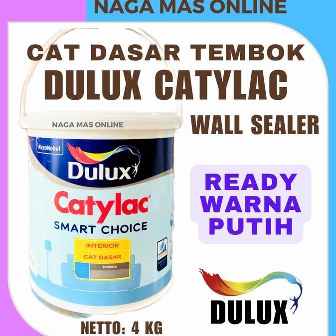TERMURAH - Cat Dasar Tembok Dulux Catylac Wall Sealer 4 Kg Putih Dasar Dinding