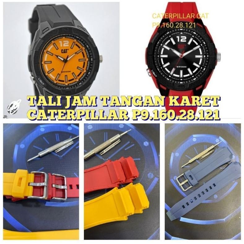 Strap/Tali jam tangan Karet Buat Caterpillar p9.160.28.121