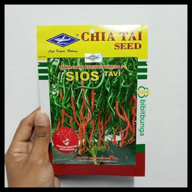 Promo / Benih Bibit Cabe Cabai Keriting F1 Sios Tavi 10 Gram Cap Kapal Terbang
