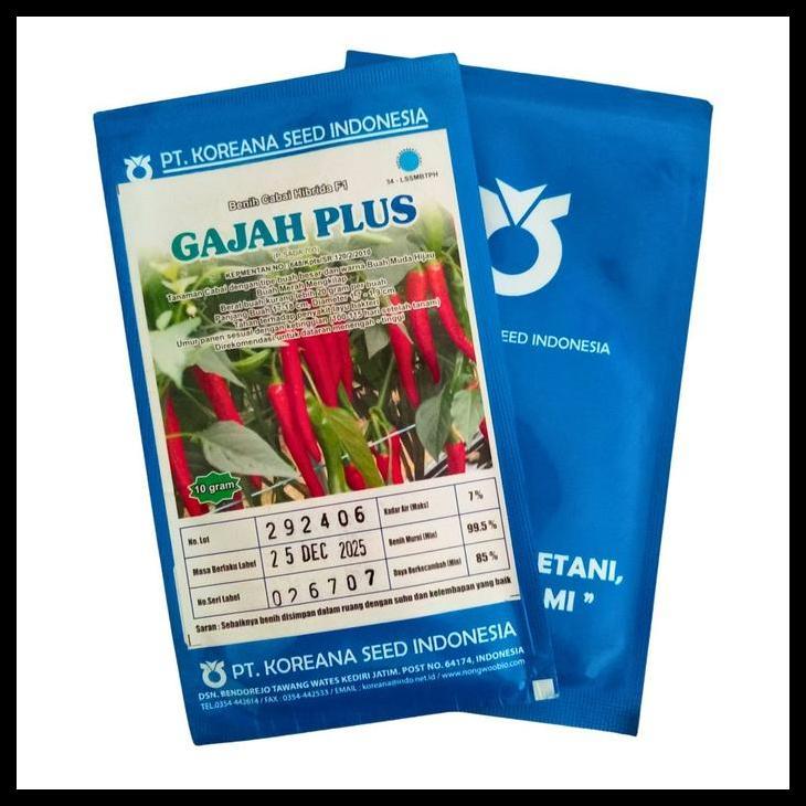 Promo / Benih Cabe Gajah Plus F1 10Gr Buah Besar Tahan Layu, Cocok Dataran Tinggi