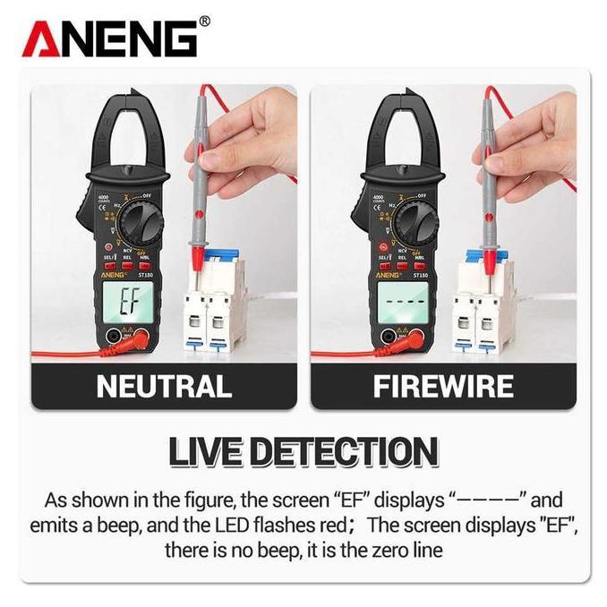 Digital Clamp Meter Tang Ampere Multitester Arus Kabel Listrik Ac Dc
