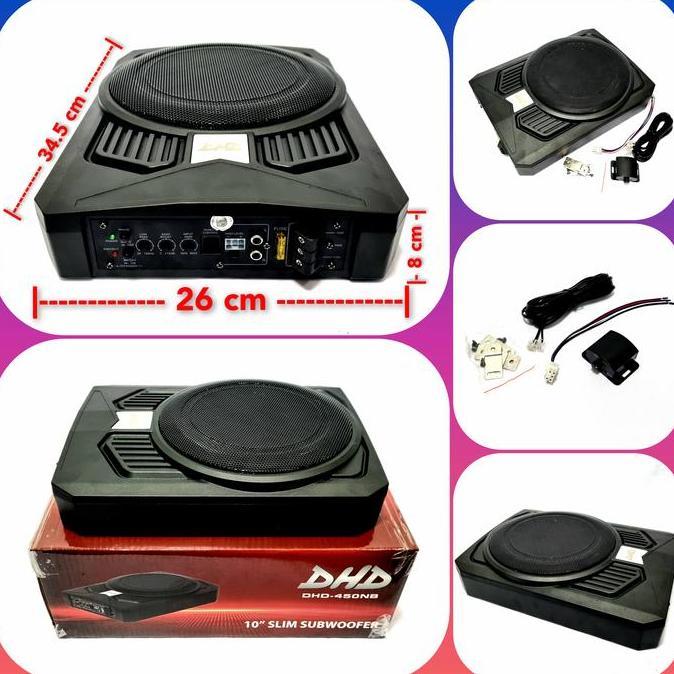 SUBWOFER KOLONG UNDERSEAT 10 INCH DHD-450NB AKTIF