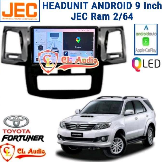 Head Unit Android JEC 9 Inch Fortuner 2005-2014 Layar Qled