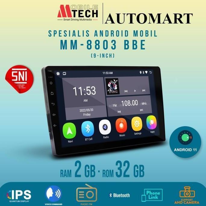 Mtech Headunit Android 9 Inch MM-8803 BBE RAM 2GB / 32 GB
