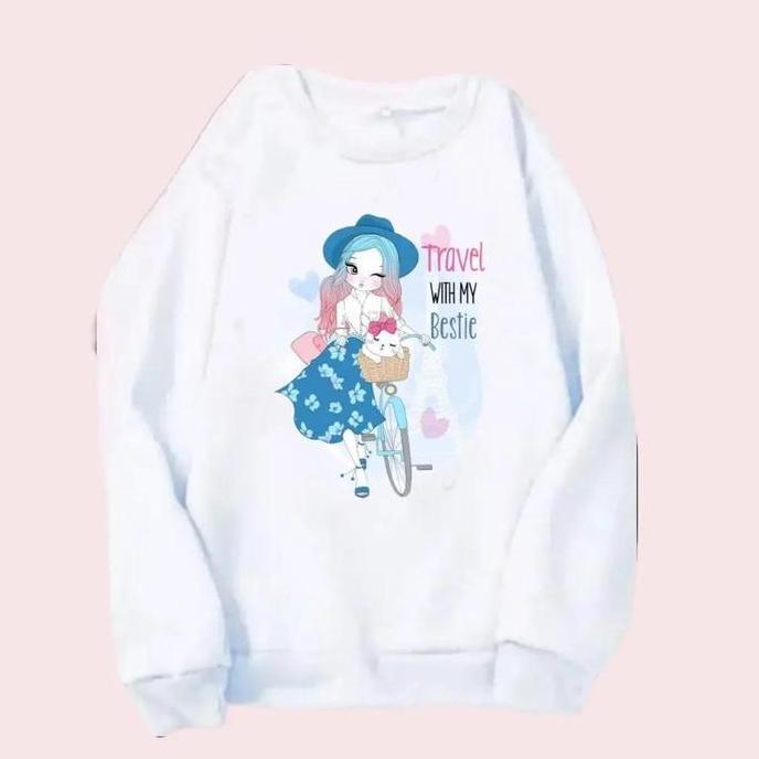 Baju Lengan Panjang Anak Remaja Perempuan Viral Kekinian Kaos Sweater Fashion