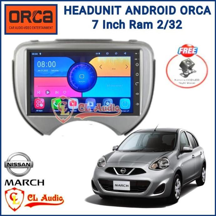 Head Unit Android Orca 7 Inch OEM Nissan March Soket Pnp