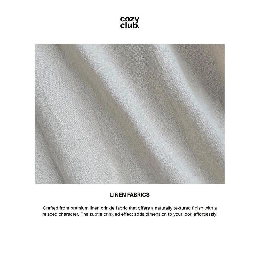 COZYCLUB CUBAN BOWLING Shirt Linen Premium | Kemeja Bowling Kerah Terbuka Lengan Pendek Baju Dark Gr