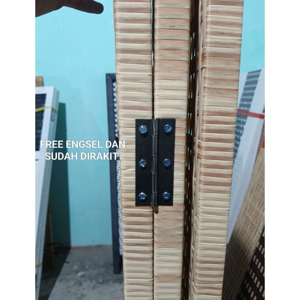 4 PINTU Sketsel Pembatas Ruangan Rotan Sintetis Sekat Ruangan Minimalis Modern Murah